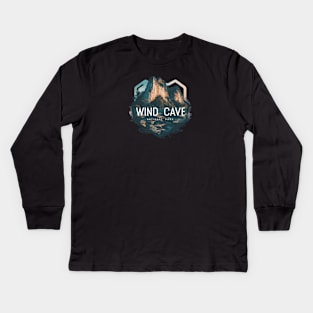 Wind Cave National Park Kids Long Sleeve T-Shirt